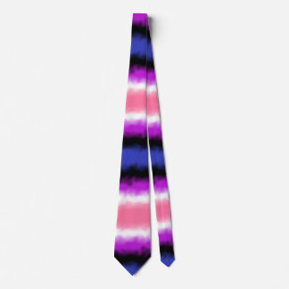 Genderfluid Flag Wide Strike Neck Tie Krawatte
