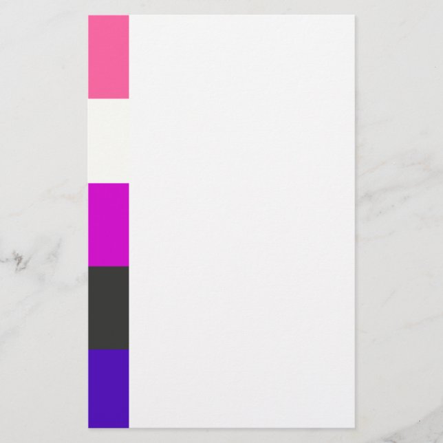 Genderfluid Flagge Briefpapier (Vorderseite)