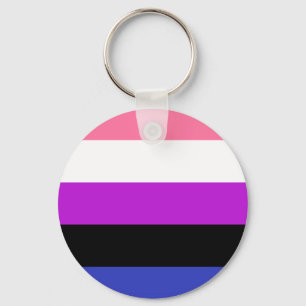 Genderfluid Flaggen-Schlüsselring Schlüsselanhänger