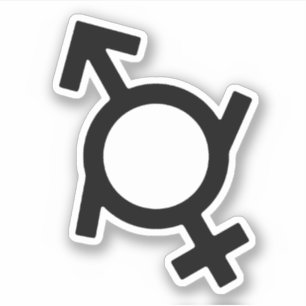 Genderfluid Gender Symbol Aufkleber