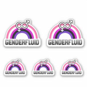 Genderfluid Gender Symbol Aufkleber