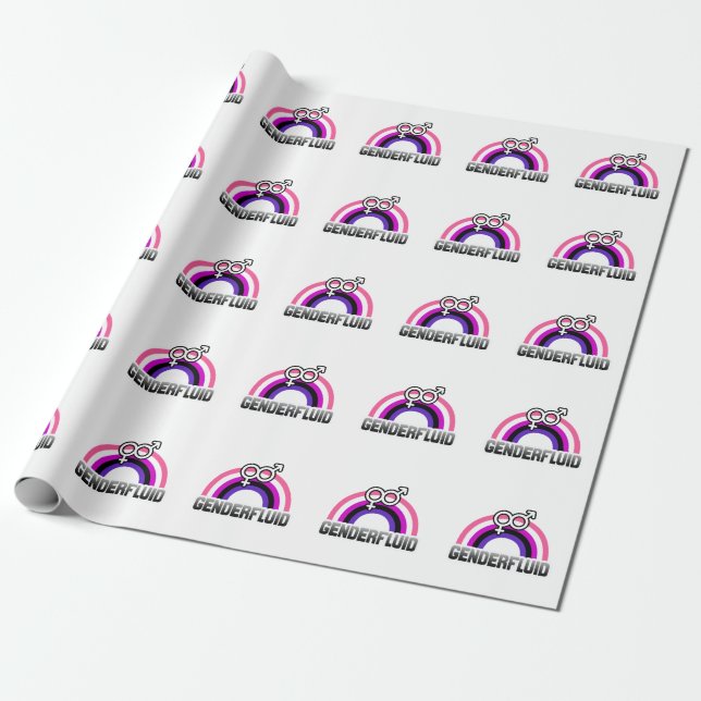 Genderfluid Gender Symbol Geschenkpapier (Ungerollt)