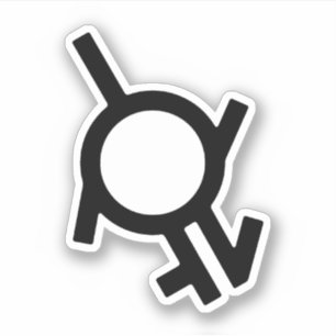Genderfluid-Intergender und Neutrois-Generikum-Sym Aufkleber