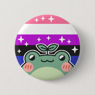 Genderfluid LGBT-Flag Button
