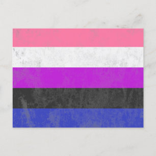 Genderfluid Postkarte
