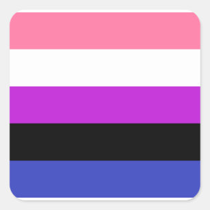 Genderfluid Quadratischer Aufkleber
