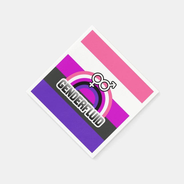 GENDERFLUID REGENBOGEN SERVIETTE (Ecke)