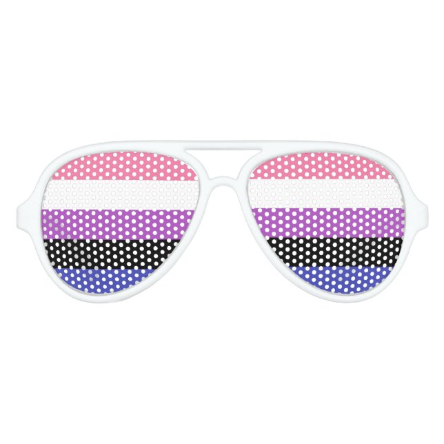 Genderfluid-Sonnenbrille Partybrille (Vorderseite)