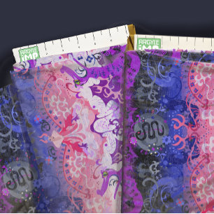 Genderfluid Stachelfarben Drache Damask Stoff