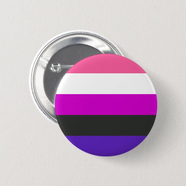 Genderfluid-Stolperflagge Button (Vorne & Hinten)