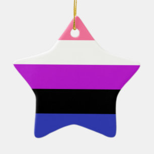 Genderfluid-Stolperflagge Keramik Ornament