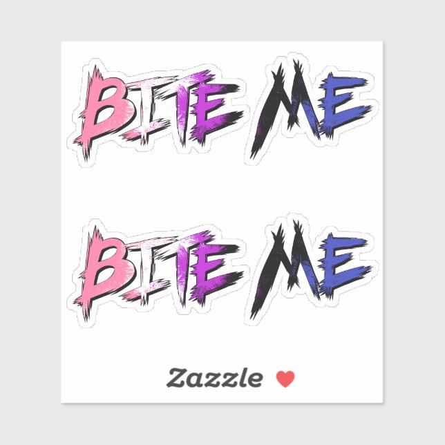 Genderfluid Stolz Beiß Mich Aufkleber (Blatt)