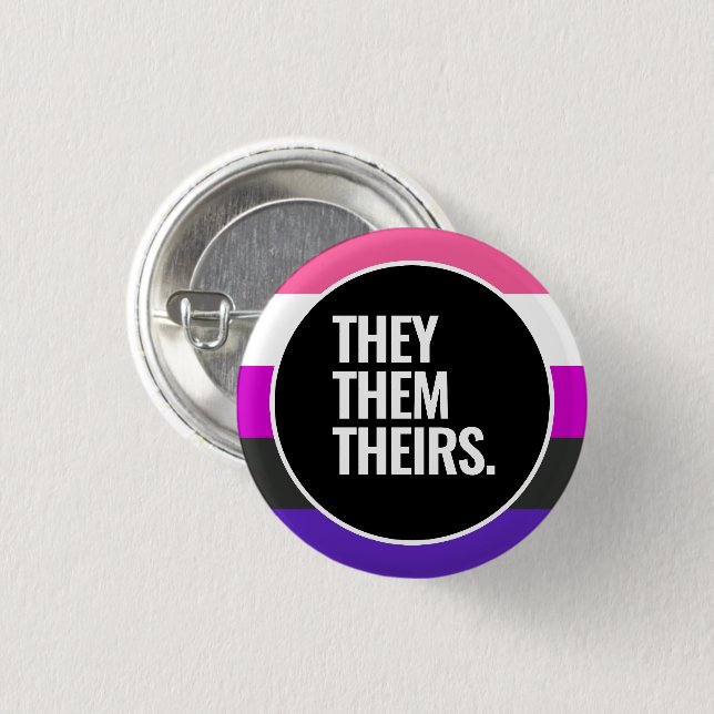 Genderfluid-Stolz Button (Vorne & Hinten)