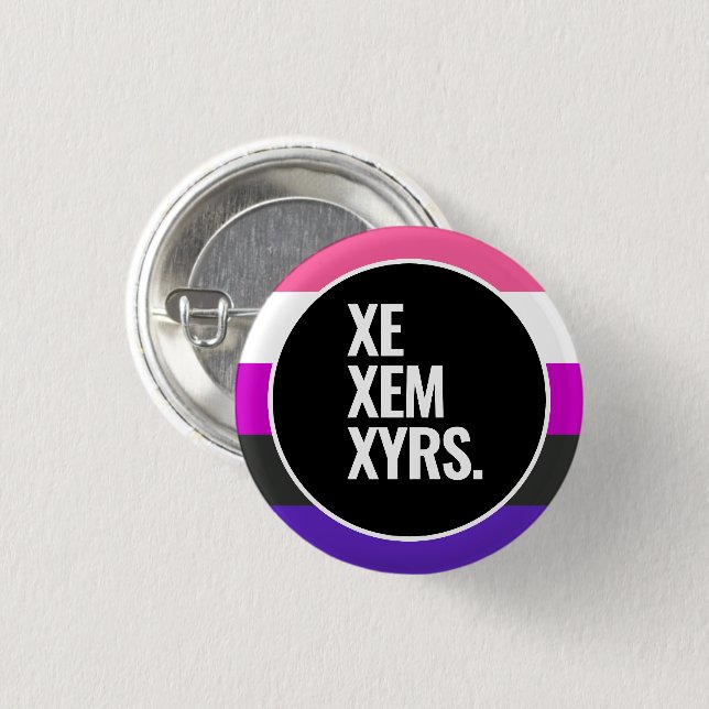Genderfluid-Stolz Button (Vorne & Hinten)