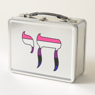 Genderfluid-Stolz-Flagge Chai Metall Brotdose