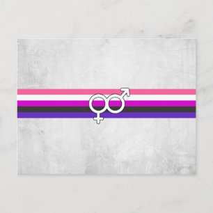 Genderfluid-Stolz-Flagge Postkarte