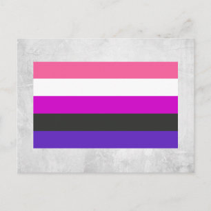 Genderfluid-Stolz-Flagge Postkarte
