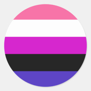Genderfluid-Stolz-Flagge Runder Aufkleber