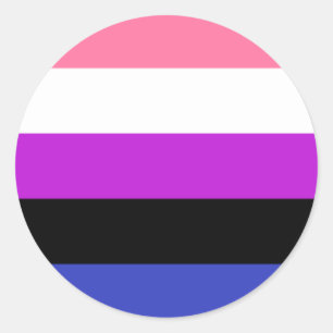Genderfluid Stolz-Kreis-Aufkleber Runder Aufkleber