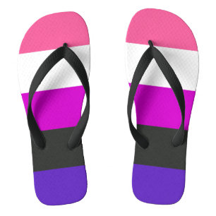 Genderfluid-Stolzflagge Flip Flops
