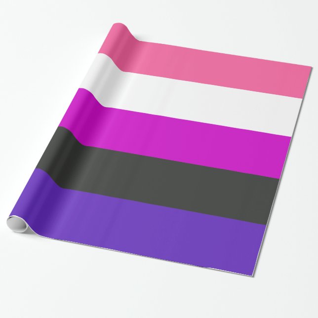 Genderfluid-Stolzflagge Geschenkpapier (Ungerollt)