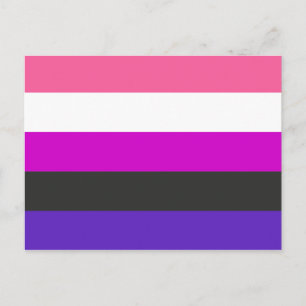 Genderfluid-Stolzflagge Postkarte
