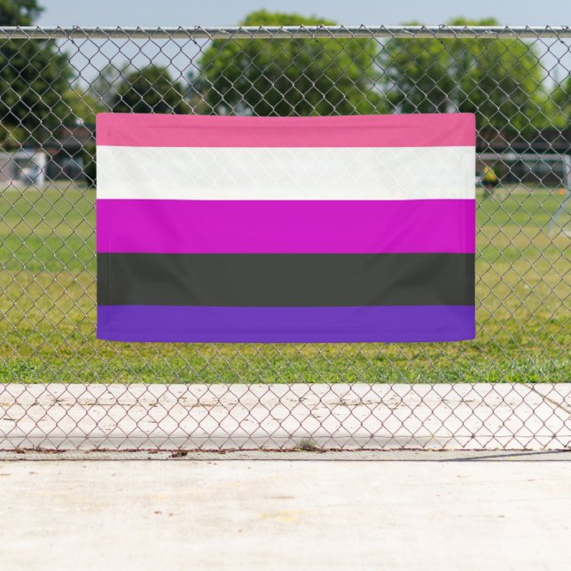 Genderfluid-Strichflagge Banner (Insitu)