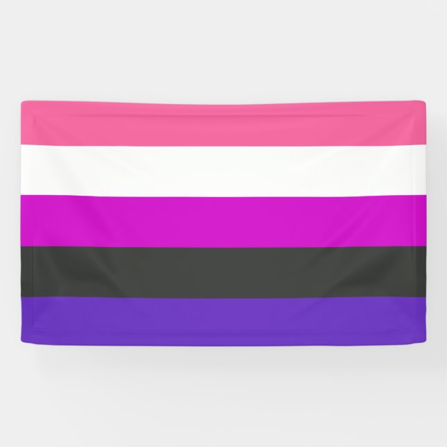 Genderfluid-Strichflagge Banner (Horizontal)