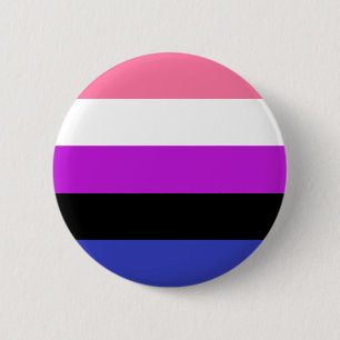 Genderfluid-Strichflagge Button
