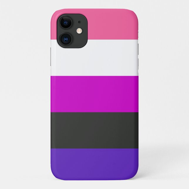 Genderfluid-Strichflagge Case-Mate iPhone Hülle (Rückseite)
