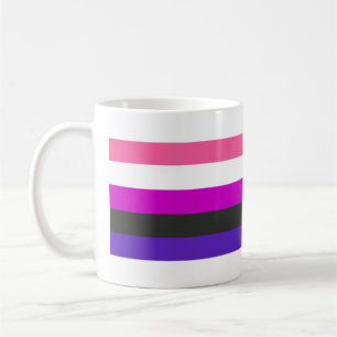 Genderfluid-Strichflagge Kaffeetasse