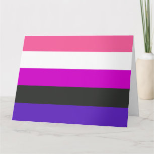Genderfluid-Strichflagge Karte