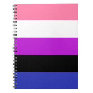 Genderfluid-Strichflagge Notizblock
