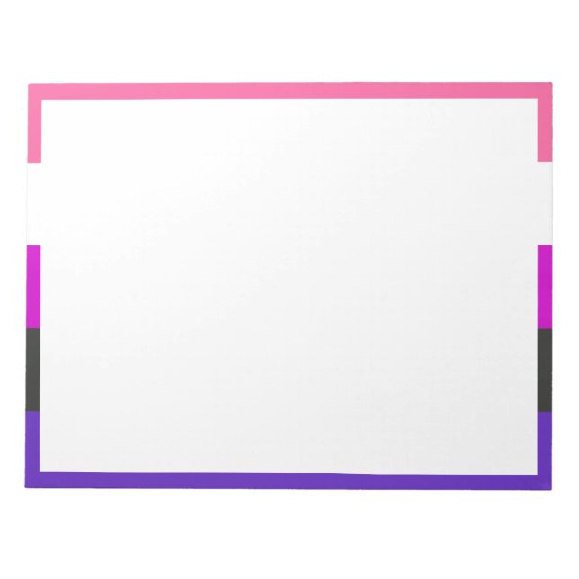 Genderfluid-Strichflagge Notizblock (Vorderseite)