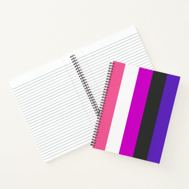 Genderfluid-Strichflagge Notizbuch (Innenseite)