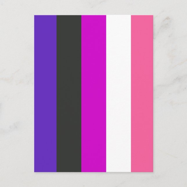 Genderfluid-Strichflagge Postkarte (Vorderseite)