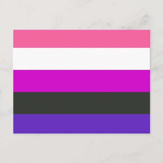 Genderfluid-Strichflagge Postkarte (Vorderseite)