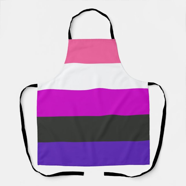 Genderfluid-Strichflagge Schürze (Vorderseite)