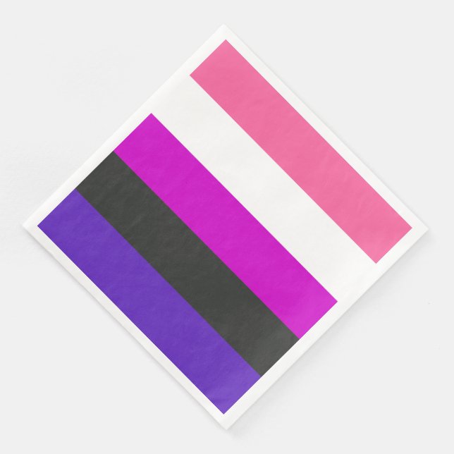 Genderfluid-Strichflagge Serviette (Ecke)