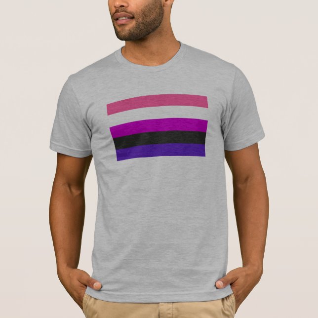 Genderfluid-Strichflagge T-Shirt (Vorderseite)