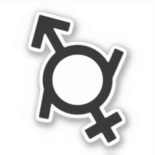Genderfluid-Symbol für Frauen und Männer Aufkleber