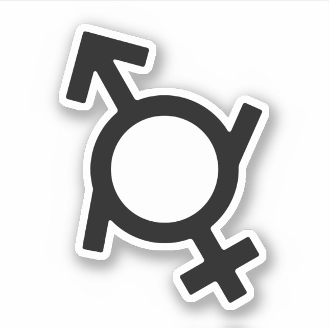 Genderfluid-Symbol für Frauen und Männer Aufkleber (Vorderseite)