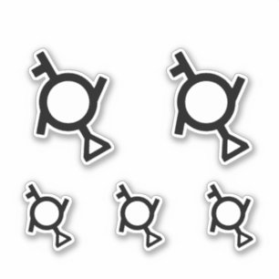 Genderfluid Third Gender Demigirl Gender Symbol Aufkleber