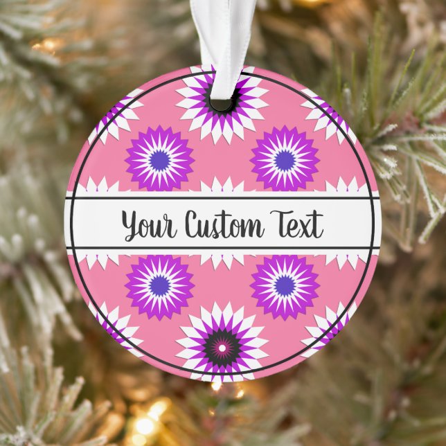 Genderfluidity pride pink Blume Muster Ornament (Baum)
