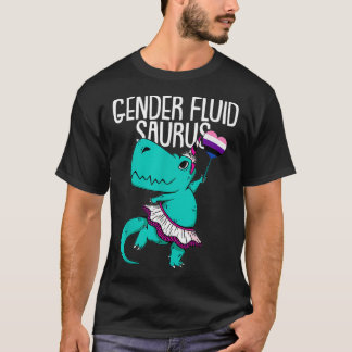 Genderfluidsaurus LGBTQ Funny TRex Unicorn Pride A T-Shirt