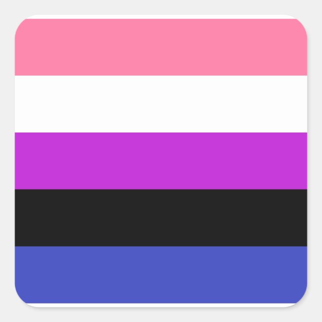 Genderflüssigkeit Quadratischer Aufkleber (Vorderseite)
