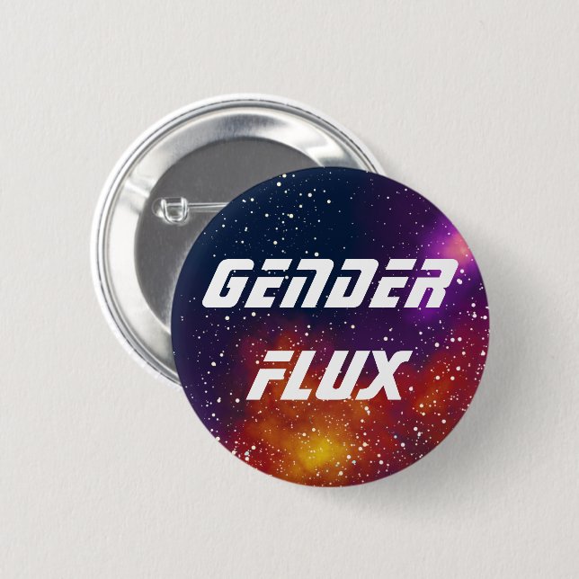 Genderflux Anpassbare Galaxy-Identität Button (Vorne & Hinten)