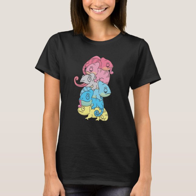 Genderflux Flag Gender Pride Lgbtq Chameleon T-Shirt (Vorderseite)