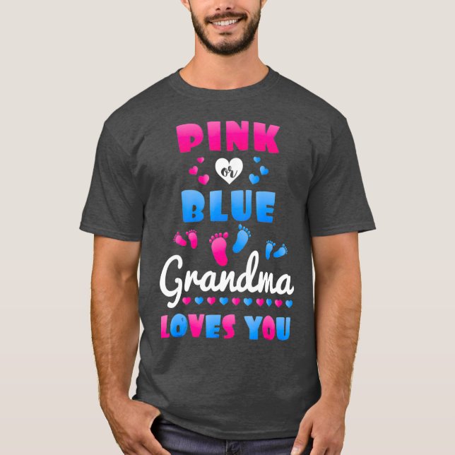 Genderoffenbarung für Oma-Großeltern-Liebe Sie T-Shirt (Vorderseite)