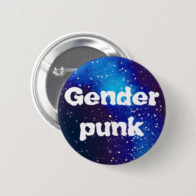 Genderpunk Individualisierbare Galaxie-Identität Button (Vorne & Hinten)